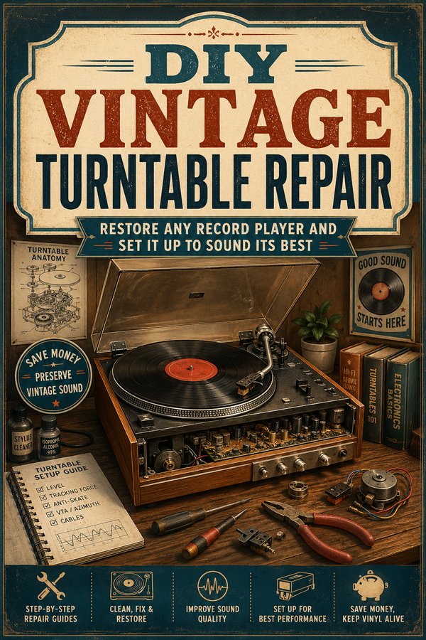 DIY Vintage Turntable Repair cover